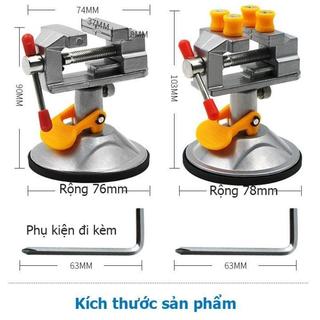 Ê tô mini để bàn đế hít xoay 360 độ - Dụng cụ DIY đa năng, cho chế tác thủ công