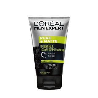Bộ sưu tập sữa rửa mặt nam L 'Oreal Charcoal Cool Brightening Anti-Blackhead Cleanser Cream 100ml Trang web chính thức EE90