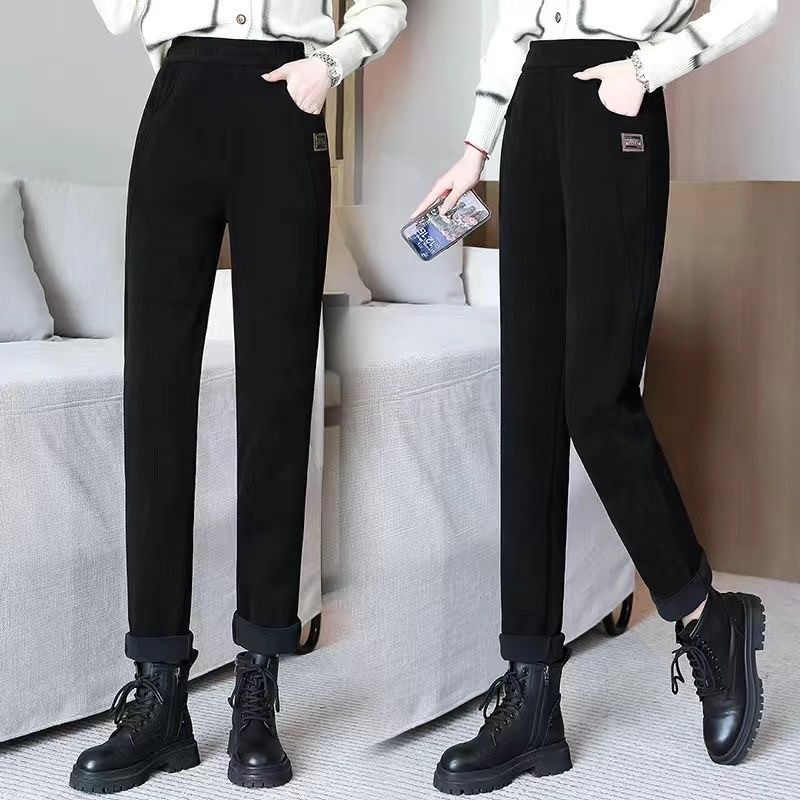 quần giữ nhiệt nữ Quần thường ngày thu đông mới, ấm áp, chất nhung dày cao cấp, ôm body