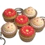 3D In Ấn Bàn Phím Trục Giải Nén Cupcake Donut Đồ Trang Trí Móc Khóa Vui Nút Đồ Trang Trí 1CB3