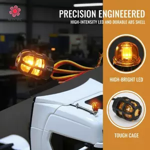 MJnmc 1 Đèn LED Kỹ Thuật Xoay 360 Độ 1 / 14 Máy Xúc RC Tru Trailer Tipper 770S Cho Scania Mới