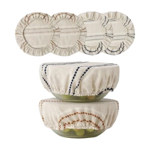 Cc Cotton Blend Style Bowl Cover cho bát trái cây Salad Bát bột