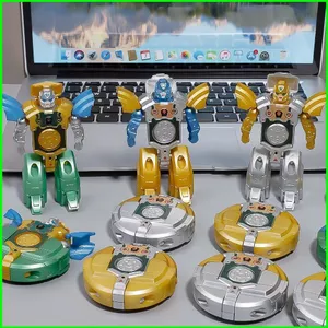 HT3 Biến Đổi Con Quay Robot Đồ Chơi Quay Biến Dạng Fidget Đồ Chơi Cho Bé Trai Sáng Tạo Giảm Căng Thẳng Đồ Chơi Cho Trẻ Em TH3
