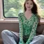 Áo thun dài tay in họa tiết bướm thoáng khí mùa hè Slim-Fit Slimer Look Temperament Top