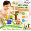 Đồ Chơi Giáo Dục Sớm Bộ Xếp Hình Động Vật Vui Nhộn Nhận Biết Màu Sắc Kích Thước An Toàn Cho Trẻ