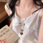 Retro Love Countryside Phong cách Dây rút có thể mở rộng Mùa hè Mặc vòng cổ chống phai màu