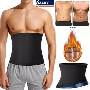 MAKY Nam Bụng Giảm Xông Hơi Body Shaper Tập Thể Dục Mồ Hôi Tông Đơ Thắt Lưng Huấn Luyện Bụng Giảm Béo Định Hình Eo Huấn Luyện Corset VN