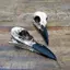 PNPIA- Goth Thời Trang Mô Phỏng Skeleton Crow Head Kẹp Tóc Cho Nữ Tối Sáng Tạo Kinh Dị Vui Nhộn Kẹp Tóc Tiệc Halloween Phụ Kiện Tóc