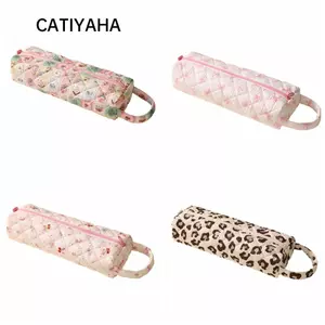 Túi lưu trữ máy uốn tóc CATIYAHA, Túi lưu trữ máy sấy tóc dung tích lớn bằng vải Cotton, có tay cầm mềm chống bụi cho du lịch