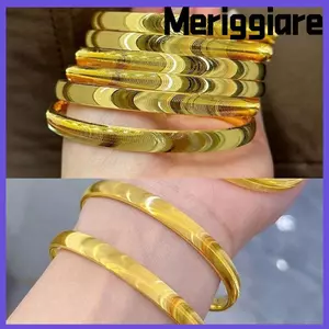 Vòng tay vàng MERIGGIARE, Vòng tay mắt mèo đơn giản thời trang, Phụ kiện trang sức bằng đồng cá nhân