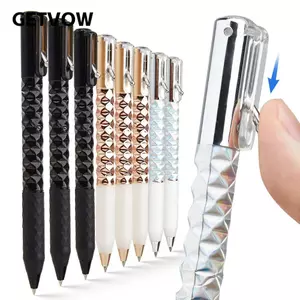 Bút Gel GETVOW, Bấm Loại 0.5mm Đầu Bút Biến Dạng, Bền Nhanh Khô Mực Đen Hình Thoi Hình Học Bút Viết Học Sinh