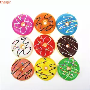 THEGIRL8B Donut Bánh Mì Bóp Đồ Chơi, Bánh rán PU nhân tạo mềm Đồ chơi phục hồi chậm, Đồ chơi mới lạ Phục hồi chậm Thực phẩm giả Bánh rán mềm Đồ chơi Squishy Đạo cụ chụp ảnh