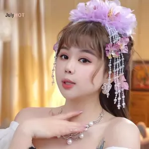 JULYHOT Lưới Thanh Lịch Hoa Bướm Sừng Tấm Kẹp Dành Cho Nữ Sau Não Kẹp Tóc Mũ Phụ Kiện Quà Tặng Massivedeals