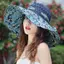 TMOY Vành Rộng Mới Nóng Thiết Kế Thời Trang Hoa Mũ Đi Biển Lớn Có Thể Gập Lại Viền Mũ Chống Nắng Mùa Hè Mũ Dành Cho Nữ Chống Tia UV Người Cá Mũ TMOY