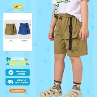 [SALE OFF] Quần Short Trẻ Em YODY Quần bé trai Túi Hộp, Chất Vải Gió Mềm BKCS25S010