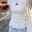 Áo thun ngắn tay chấm bi ren ngọt ngào Hàn Quốc dành cho nữ mùa hè 2026 Phong cách mới Slim-fit Slimer Look Design Top
