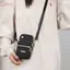 Túi đeo chéo điện thoại di động HFSHY dành cho nữ Túi đeo vai nữ thời trang Túi đựng điện thoại di động Túi đựng tiền xu Ví 3 lớp có phích cắm tai nghe VN