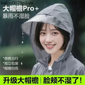 Vành Mới Áo Mưa Dùng Một Lần Dài Toàn Thân Chống Mưa Người Lớn Trẻ Em Dày Du Lịch Ngoài Trời Poncho