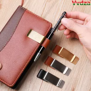 VVDZA Kẹp thép không gỉ Văn phòng phẩm Kim loại Da thủ công tiện lợi
