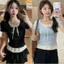ÁO THUN CROPTOP PHỐI VIỀN REN CỘT NƠ CÔNG CHÚA XINH ĐẸP LU77499 - - Hieuvy Botique