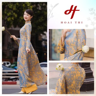 Áo Dài Cách Tân Hoài Thị - Chất Lụa Gấm Cao Cấp, Họa Tiết Vintage Tinh Tế, Thiết Kế Tôn Dáng