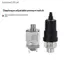SRVN 1 Cái 0.1-1Mpa QPM11 Công tắc áp suất không khí có thể điều chỉnh NO NC Màng thủy lực để thử nghiệm khí nén trong phòng thí nghiệm.