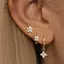3 Chiếc Bông Tai Hoa Zircon Dễ Thương Thời Trang Dành Cho Nữ Thời Trang Mạ Vàng Ngôi Sao Bông Tai Khuyên Tai Bộ Cô Gái Trang Sức Quà Tặng [Mina]