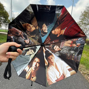 Spike Price Hàng có sẵn Xie Zheng Stills Sunny Umbrella Hoàn toàn tự động Sáng tạo Zhang Linghe Kem chống nắng Vinyl Sun Umbrella Ra