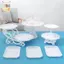 1 / 2 Chiếc Bánh Đứng Đĩa Cupcake Snas Đĩa Giỏ Trái Cây Sáng Tạo Ba Lớp ELWW