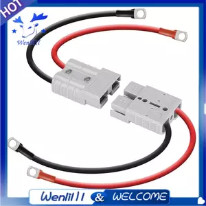 Bộ cáp xe nâng điện kết nối nhanh pin 50A 8Awg với đầu cuối vòng chữ O, 40cm / 1ft có đầu nối nhanh