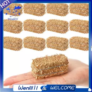 Rơm Bale Cho Nhà Búp Bê, 12 Chiếc Mini Hay Bales Trang Trí Nhỏ Thu Đông Trang Trí Trang Trí Tiệc Theo Chủ Đề Phương Tây