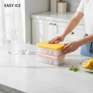AA Dễ Dàng Phát Hành Hộ Gia Đình Bấm Xuống Khay Làm Đá Staable Khuôn Có Nắp Cho Văn Phòng Thanh Đảng Đồ Uống VN