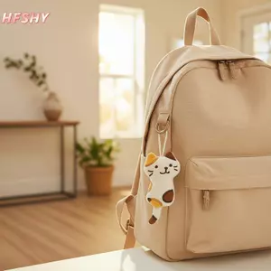 HFSHY Hoạt Hình Mèo Sang Trọng Túi Charm Dễ Thương Mini Mèo Con Nhồi Bông Búp Bê Mặt Dây Chuyền Lông Tơ Mềm Mại Cho Bapa Móc Khóa Quà Tặng Sinh Nhật Cho Thanh Thiếu Niên VN