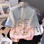 100% Cotton Mùa Hè Bé Gái Lớn Trẻ Em Cổ Tròn Áo Thun Tay Ngắn Thời Trang Trẻ Em Nửa Tay Phiên Bản Hàn Quốc Phù Hợp Với Nữ Hợp Thời Trang T 4