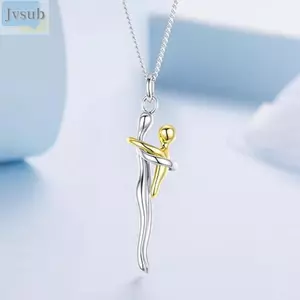 Mặt dây chuyền ôm JVSUB, Dây chuyền xương đòn sang trọng dành cho mẹ trẻ em Vòng cổ ôm ấp, Thời trang có thể điều chỉnh hàng ngày Vòng cổ biểu tượng tình yêu lãng mạn dành cho cặp đôi
