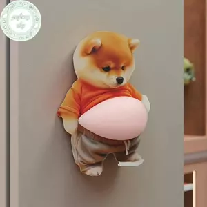 PUSKY 2 Chiếc 3D Chó Con Dễ Thương Stier Bóp Shiba Inu Vỏ Điện Thoại Trang Trí Tiệc Sinh Nhật Trẻ Em Ủng Hộ Lễ Hội Tiếp Liệu VN