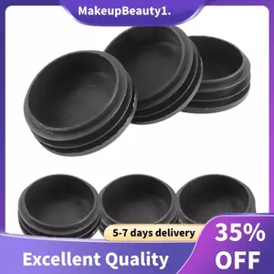 6 x Nhựa Đen Đường Kính Ống Tròn Ống Lắp Nắp