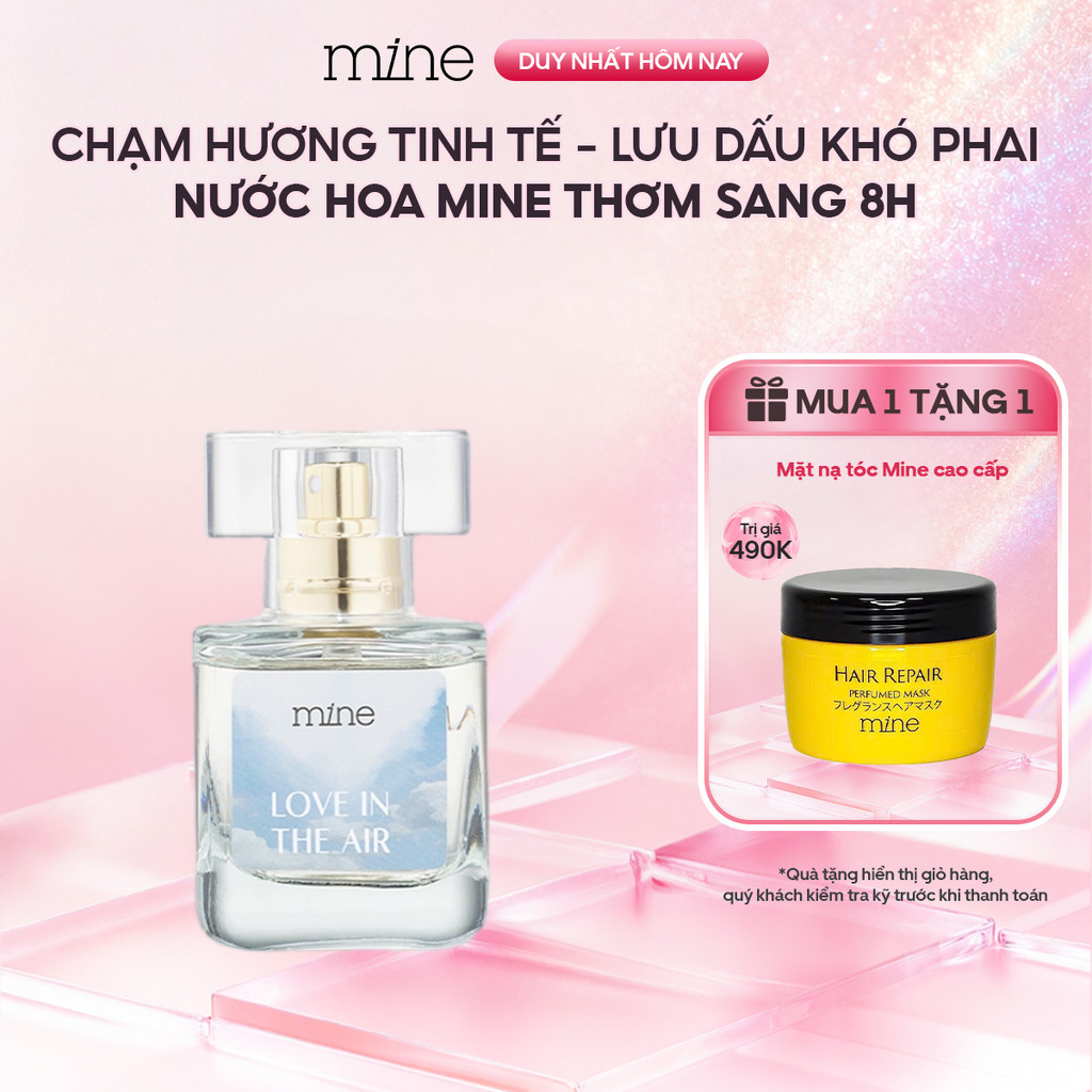 [TẶNG SỮA TẮM GEL VÀNG 339K] Nước Hoa Mine Love In The Air 30ml Hương Lá Xanh Tươi Mát Và Tinh Tế Lưu Hương Lên Đến 8H