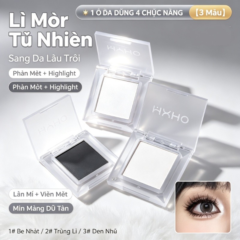 【1 Ô Đa Dụng】Phấn Mắt Đơn Sắc Lì Mờ Tự Nhiên Sáng Da, Dùng Làm Phấn Mắt Phấn Highlight Lằn Mí Dưới Viền Mắt, Mịn Màng Lâu Trôi Dễ Tán Người Mới Trang Điểm
