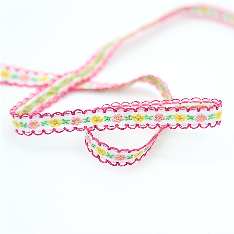 1.2cm ren vải thổ cẩm thêu hoa nhí phụ liệu may mặc đồ handmade thủ công | BigBuy360 - bigbuy360.vn
