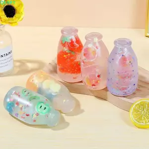 QEARY Chai Trái Cây Bóp Đồ Chơi, Màu Sắc Ngẫu Nhiên Nhiều Màu Sắc Trong Suốt Đồ Chơi Fidget, Sugar Ball Mềm Dính Trong Suốt Maltose Chai Squishy Đồ Chơi Vui Nhộn