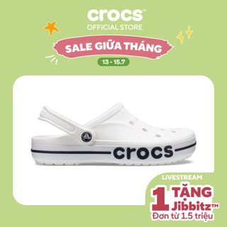 Giày Clog Unisex Crocs Bayaband - White/Navy - 205089-126