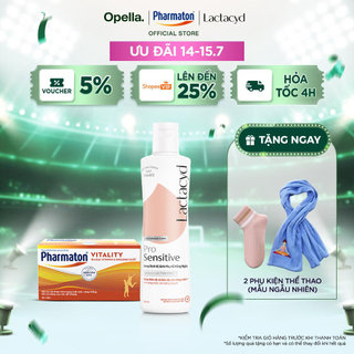 Bộ 1 Thực Phẩm Bảo Vệ Sức Khỏe Pharmaton Vitality Dạng Vỉ Hộp 50 Viên + DDVS Phụ nữ Lactacyd Pro Sensitive 250ml