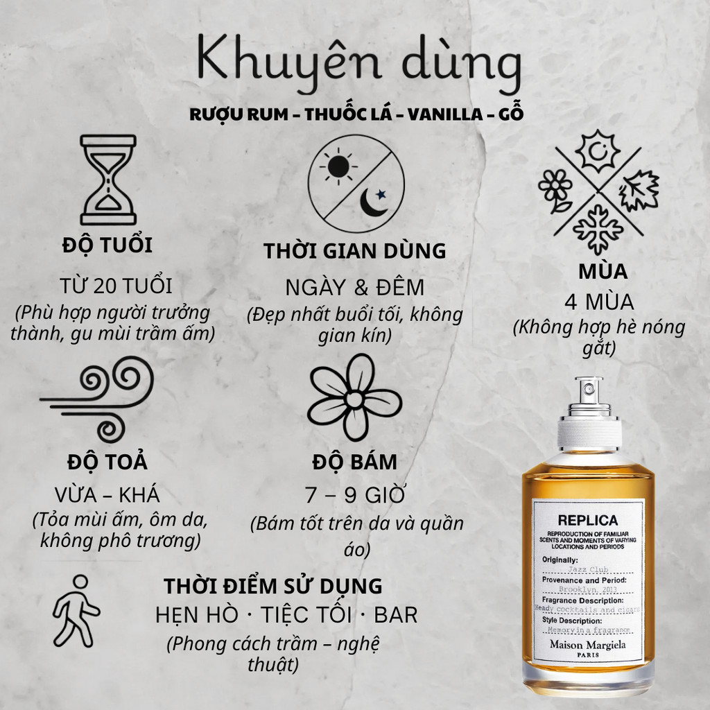 [Chính hãng] Nước Hoa Nam Jazz Club EDT Mini 10ml Hương Thuốc Lá Rượu Rum Ấm Áp Lôi Cuốn | BigBuy360 - bigbuy360.vn