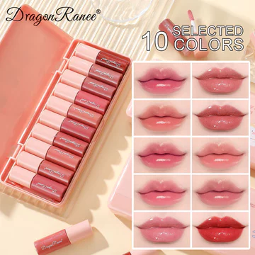 | 【his romand】 | ✤Xuyên Biên Giới 10 Bộ Hoạt Hình Hộp Dưỡng Ẩm Son Bóng Bộ Không Dễ Phai Màu Thuốc Nhuộm Môi Mẫu Gương Lỏng Son Môi Nữ Son Bóng✼