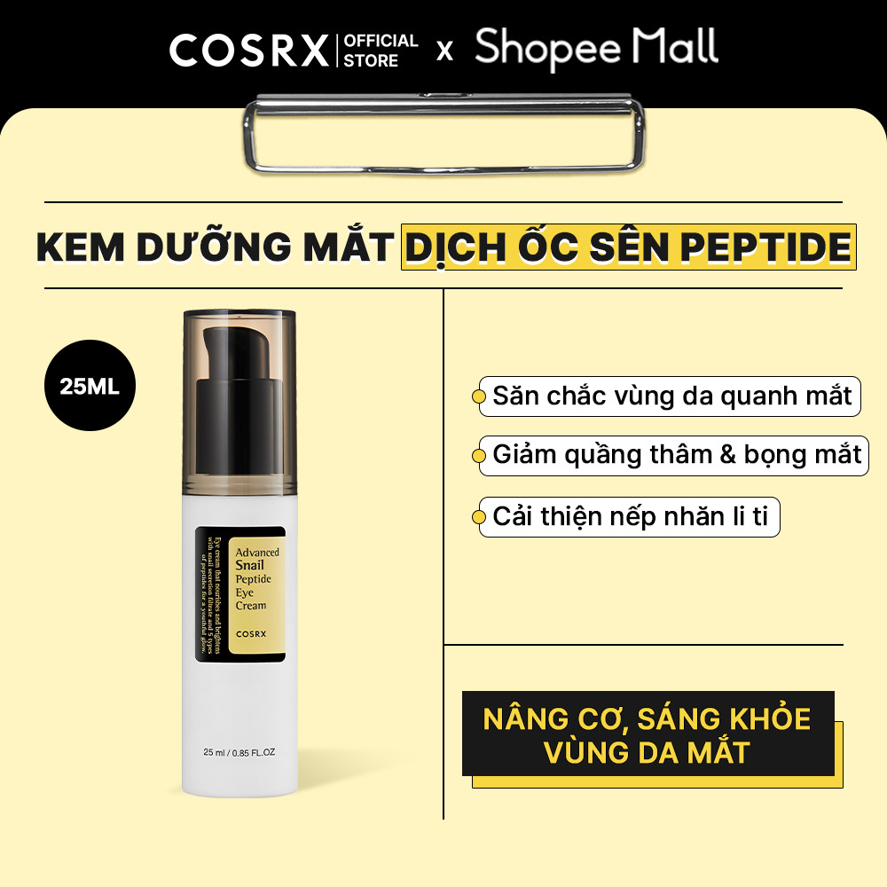COSRX Kem dưỡng mắt Advanced Snail Peptide Eye Cream 25ml