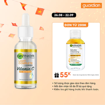 Tinh Chất Tăng Cường Sáng Da Mờ Thâm Light Complete 30x Vitamin C Booster Serum Garnier 30ml