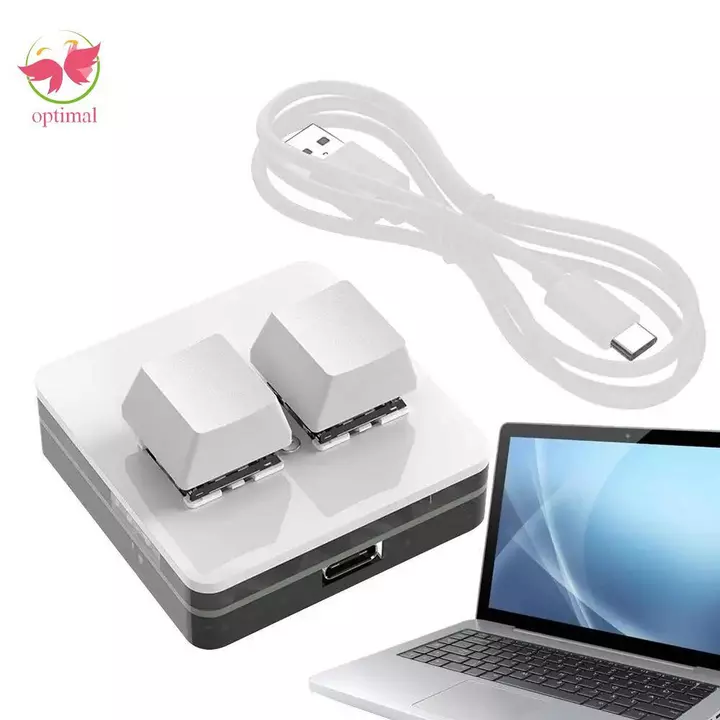 Bàn phím dán sao chép OPTIMAL LIMIT, Bàn phím mini 2 phím mini Acrylic tùy chỉnh, Bàn phím trao đổi nóng Công tắc đỏ Chìa khóa cơ 2 phím Trò chơi bàn phím mini