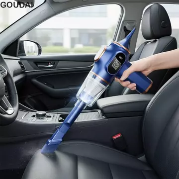 Máy hút bụi ô tô GOUDAI, Máy hút bụi không dây công suất cao 120W 4500Pa, Loại bỏ bụi Sử dụng kép Hút mạnh Máy hút bụi cầm tay Bàn phím làm sạch