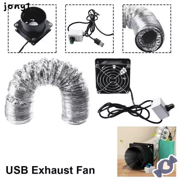 THUY 1 Cái Quạt Hút USB, Ống Thông Gió Thông Gió Mini Hút Hút Hút Bụi Đơn Giản, Có Ống Có Thể Điều Chỉnh Tốc Độ Cửa Sổ Máy Hút Phòng Tắm Nhà Bếp Công Nghiệp